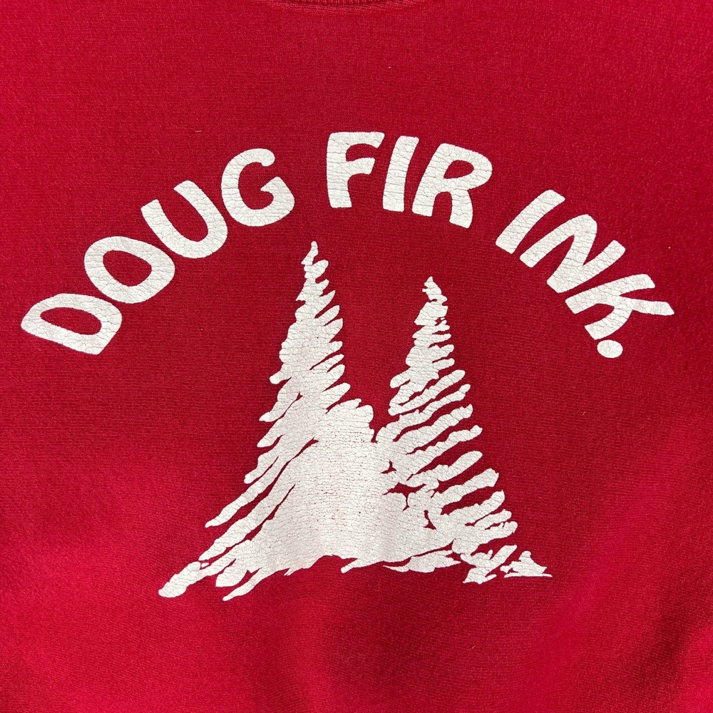 VTG Lee‎ Cross Grain Sweatshirt Mens XL 1990s Heavy Cotton Douglas Fir Tree USA - Picture 2 of 9